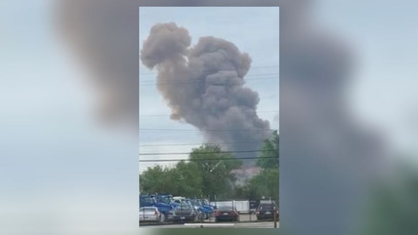 A boom was heard and a black cloud was seen Friday morning, May 12, 2023, coming from Cleveland-Cliffs in Middletown. CONTRIBUTED