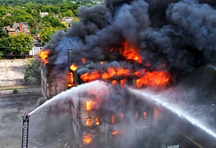 Fire in former Beckett Paper building in Hamilton