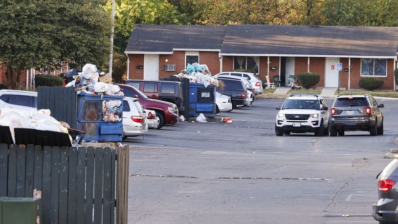 The city of Middletown is cleaning up Trailbridge Townhomes in the 600 block of Lafayette Avenue, formerly People’s Place, while trying to find owners. Nick Graham/STAFF