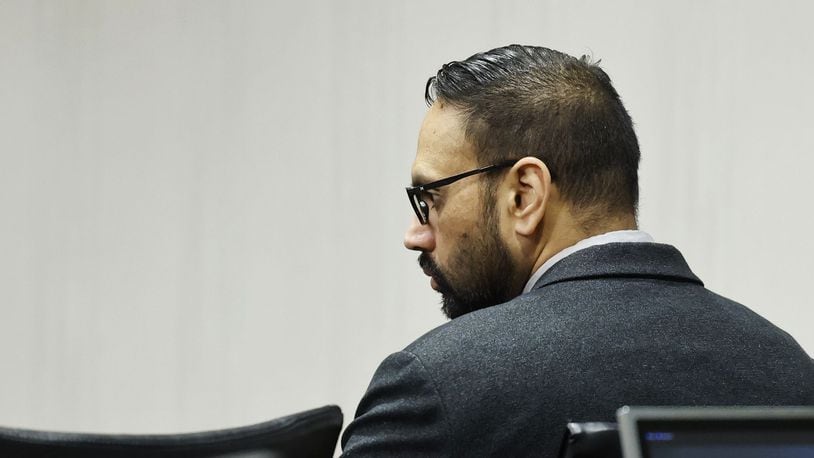 Gurpreet Singh, convicted of four counts for killing four members of his family in 2019, listens to mitigation testimony in the sentencing phase of the trial. NICK GRAHAM/STAFF