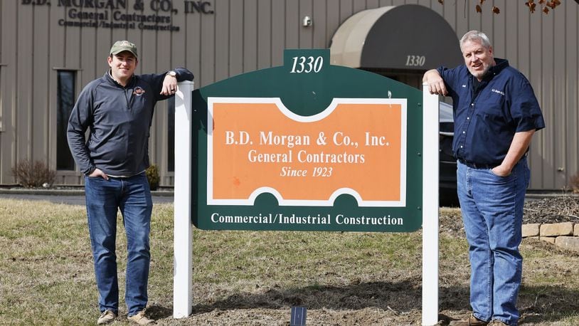 B.D. Morgan and Co., Inc. general contractors is celebrating 100 years in business. Jonathan Morgan, right, is president and his son Ben Morgan l, left, is vice president of the company. NICK GRAHAM/STAFF