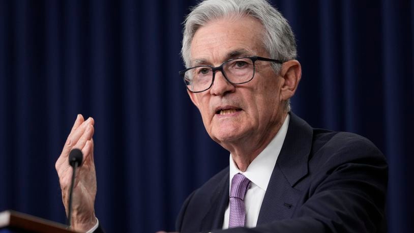 FILE - Federal Reserve Board Chairman Jerome Powell speaks during a news conference at the Federal Reserve in Washington, Sept. 18, 2024. (AP Photo/Ben Curtis, File)