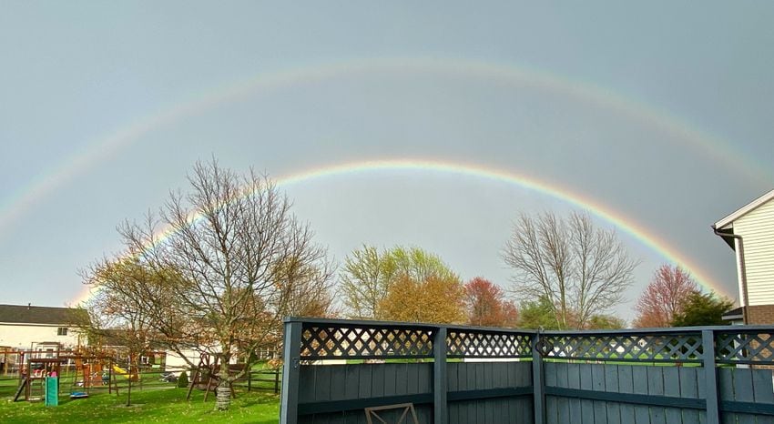 double rainbow in Butler County