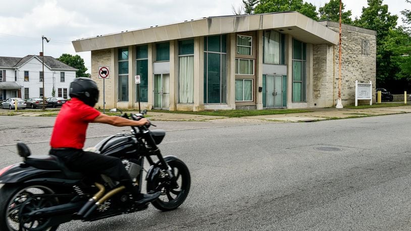 This vacant former community church at Fairview and Pleasant avenue is one of several buildings of interest as students at Miami Universitytry to develop a Pleasant Avenue Revitalization Strategy for Lindenwald to revitalize the Hamilton neighborhood. NICK GRAHAM/STAFF