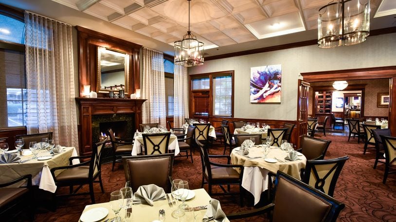 Jag’s Steak and Seafood in West Chester Township has finished a remodel that includes some new food dishes and a complete refresh of the interior. This is the renovated Dining room. NICK GRAHAM/STAFF