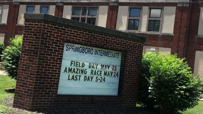 Springboro Intermediate School was previously known as Clearcreek High School. Patricia McCandless, who taught high school English there from 1961 to 1969, left an estate of nearly $500,000 to the Springboro Schools for student scholarships. The school district received the gift in May and have been working to learn more about this former teacher who left the district 53 years ago.  FILE PHOTO

The 11-year-old student charged in Warren County’s latest school threat case was riding home on a bus Friday from Springboro Intermediate School. STAFF / LAWRENCE BUDD