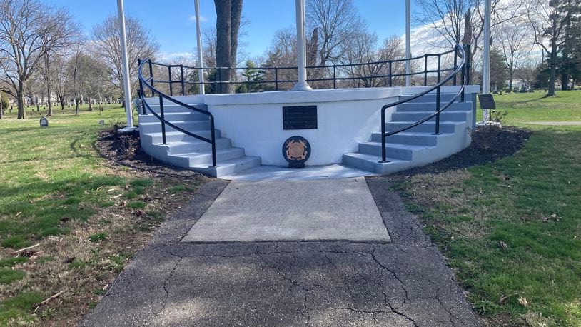 Hamilton’s American Legion Post 138 recently had new hand rails installed at the podium at the G.A.R. Section of Greenwood Cemetery in Hamilton. CONTRIBUTED