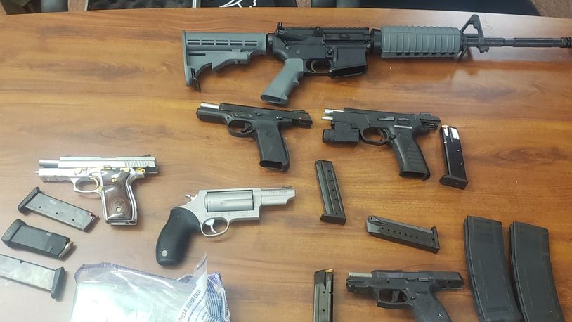 Authorities arrested a man Monday, Oct. 16, 2023 after pulling over his vehicle and finding what they say was a large amount of cocaine and cash. Guns were also found as a part of the investigation. CONTRIBUTED