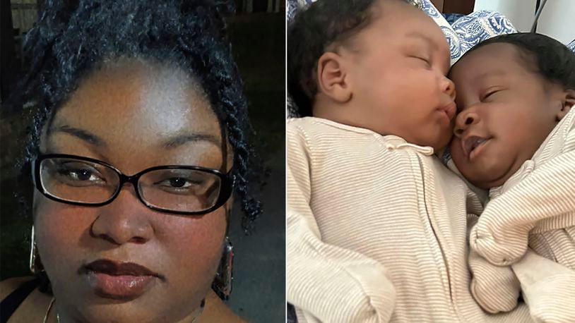 This undated photo combo shows from left, Kobe Williams, and her twin sons Khazmir Williams and Khyzier Williams who were killed in their home in Thomson, Ga., by a falling tree during Hurricane Helene on Monday, Sept. 30, 2024. (Obie Lee Williams via AP)