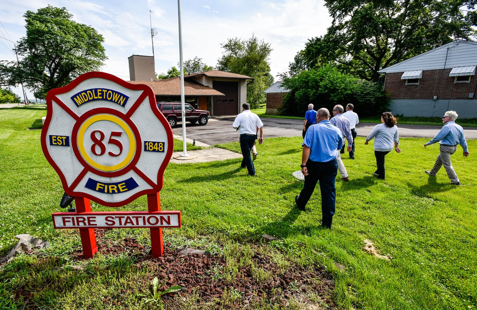 City council and officials tour Middletown fire stations