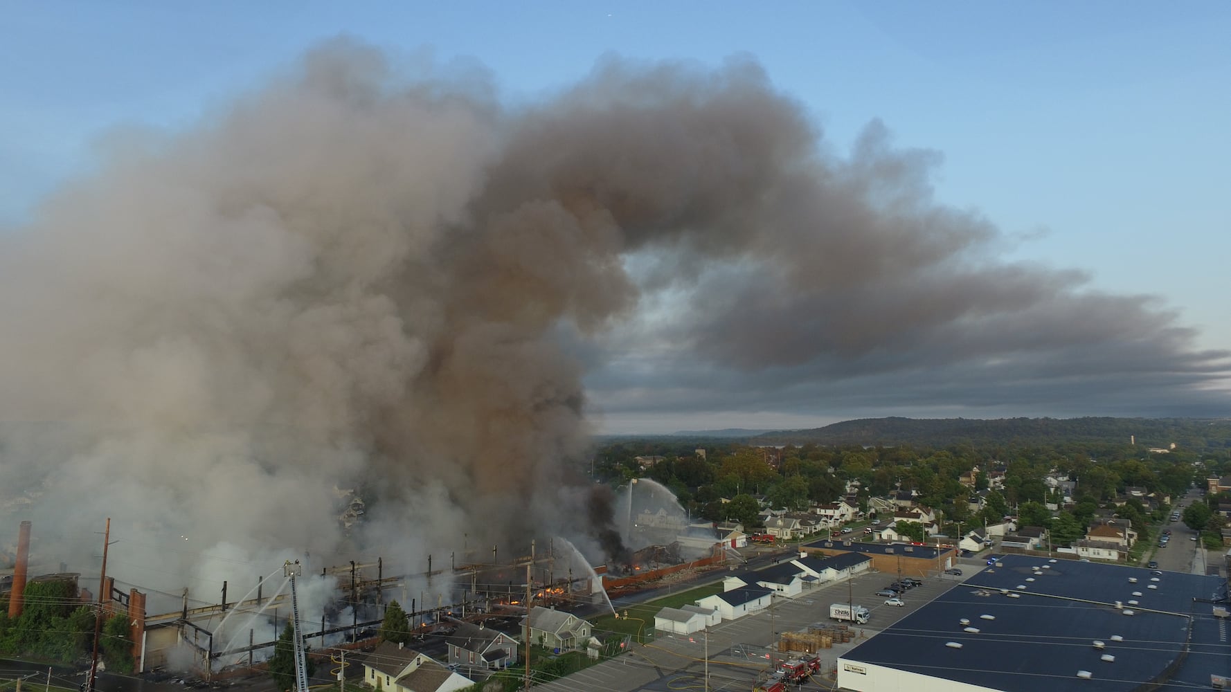 PHOTOS: Crews battle massive warehouse fire in Hamilton