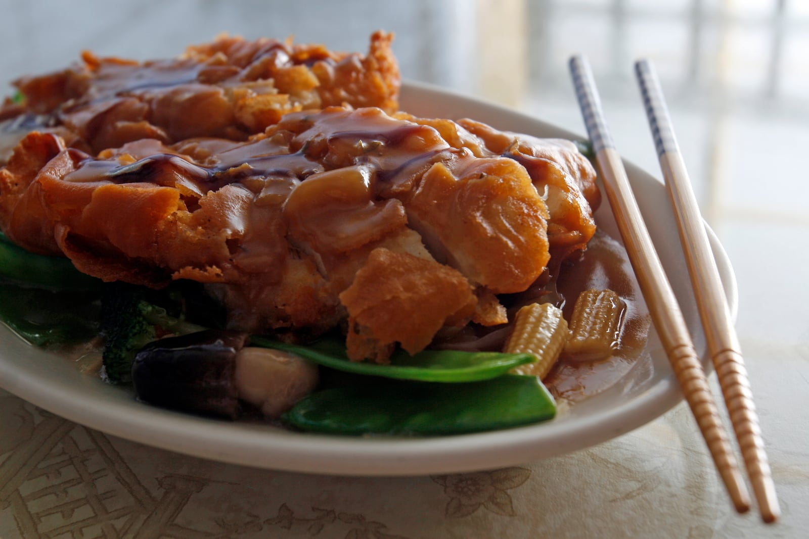 Hamilton's Chinese Lantern serves around a dozen different chicken dishes including this Hong Kong Chicken dish.