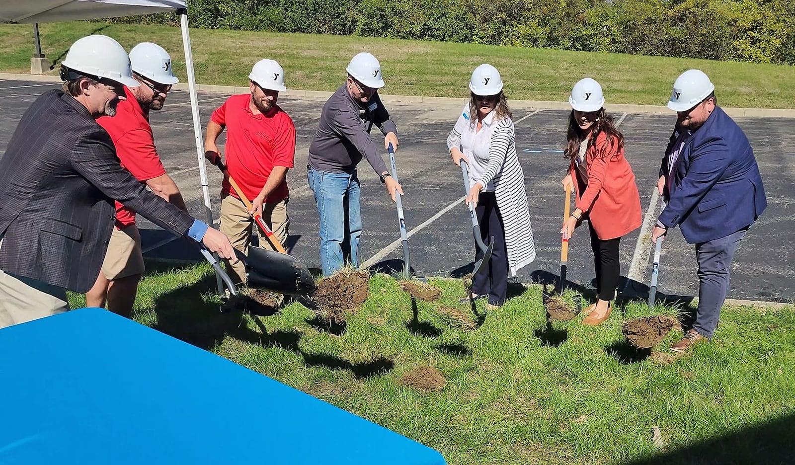 Groundbreaking was held Monday for a new aquatic that is a partnership between the City of Middletown and the Great Miami Valley YMCA. NICK GRAHAM/STAFF