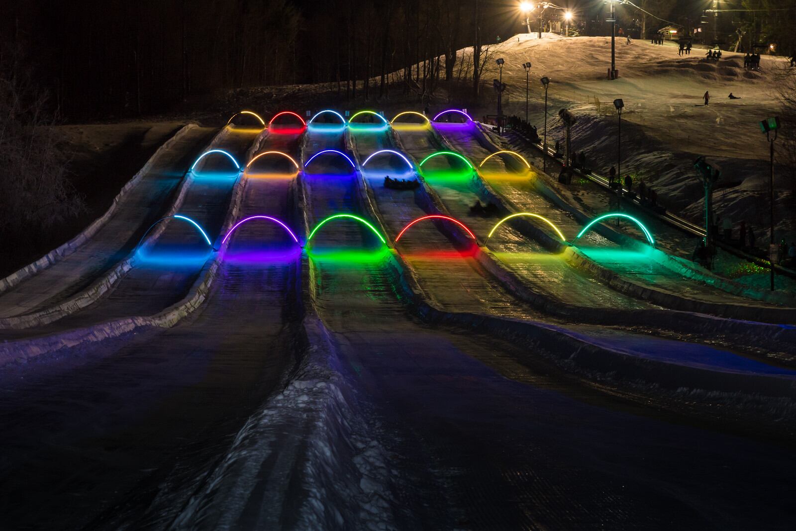 Snow Trails in Mansfield offers glow snow tubing.