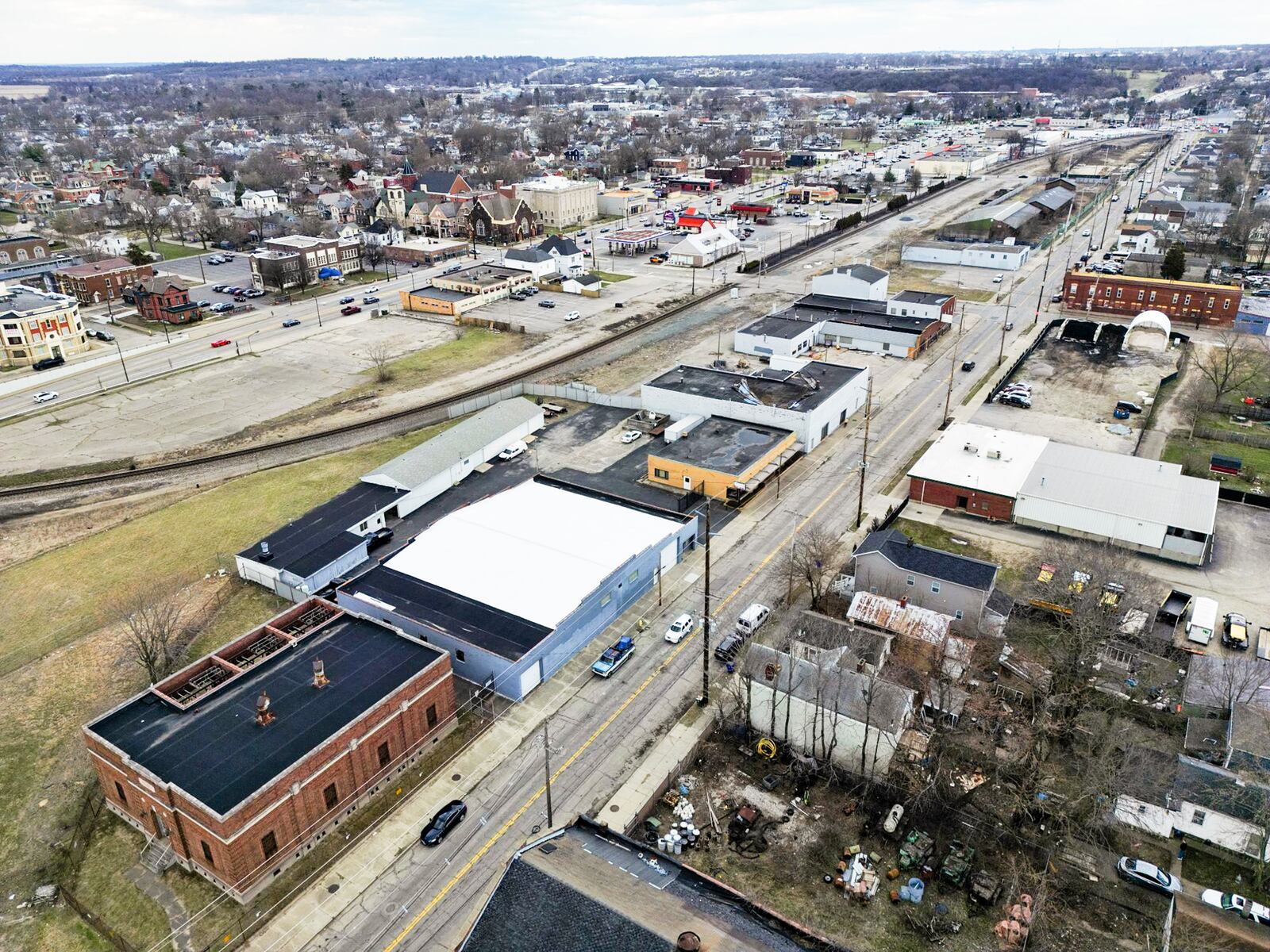 The Maple Avenue corridor in Hamilton could see development and improvements on some buildings. Amp House Brewing is planned for the former electric substation and Meyer Brothers and Sons could soon start a construction project to redevelop 1000 Maple Ave. into its new cabinetry and remodeling business. NICK GRAHAM/STAFF