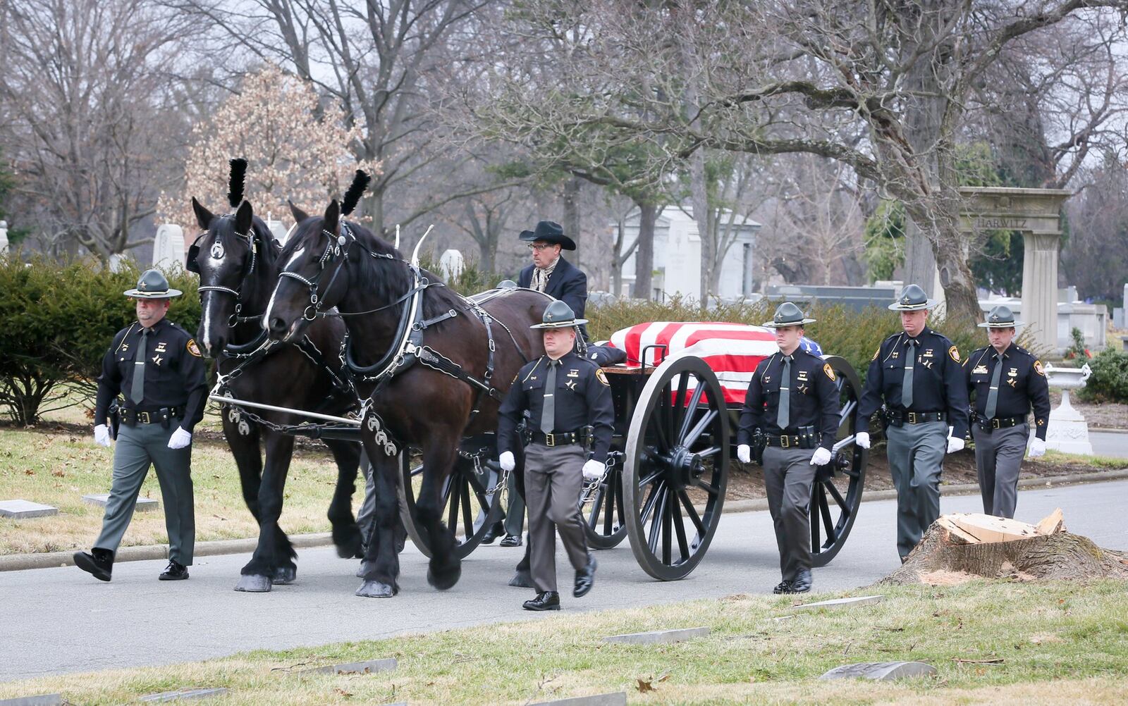 The funeral service for Middletown Judge Mark Wall was held at Holy Family Parish and Woodside Cemetery in Middletown, Thursday, Feb. 16, 2017. GREG LYNCH / STAFF