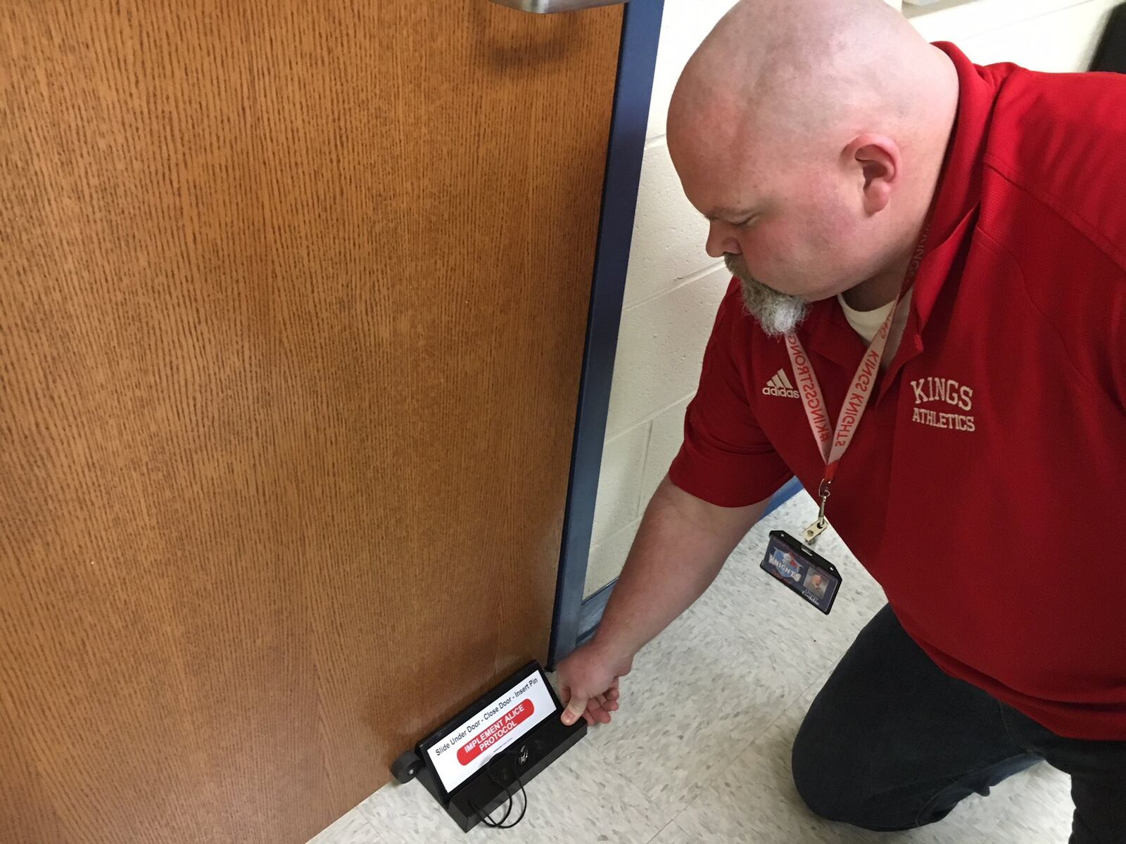 Kings Schools is one of only a handful in Southwest Ohio to use door security devices designed to be installed during active shooter attacks. The Warren County district made the devices available to all its classrooms in 2014.