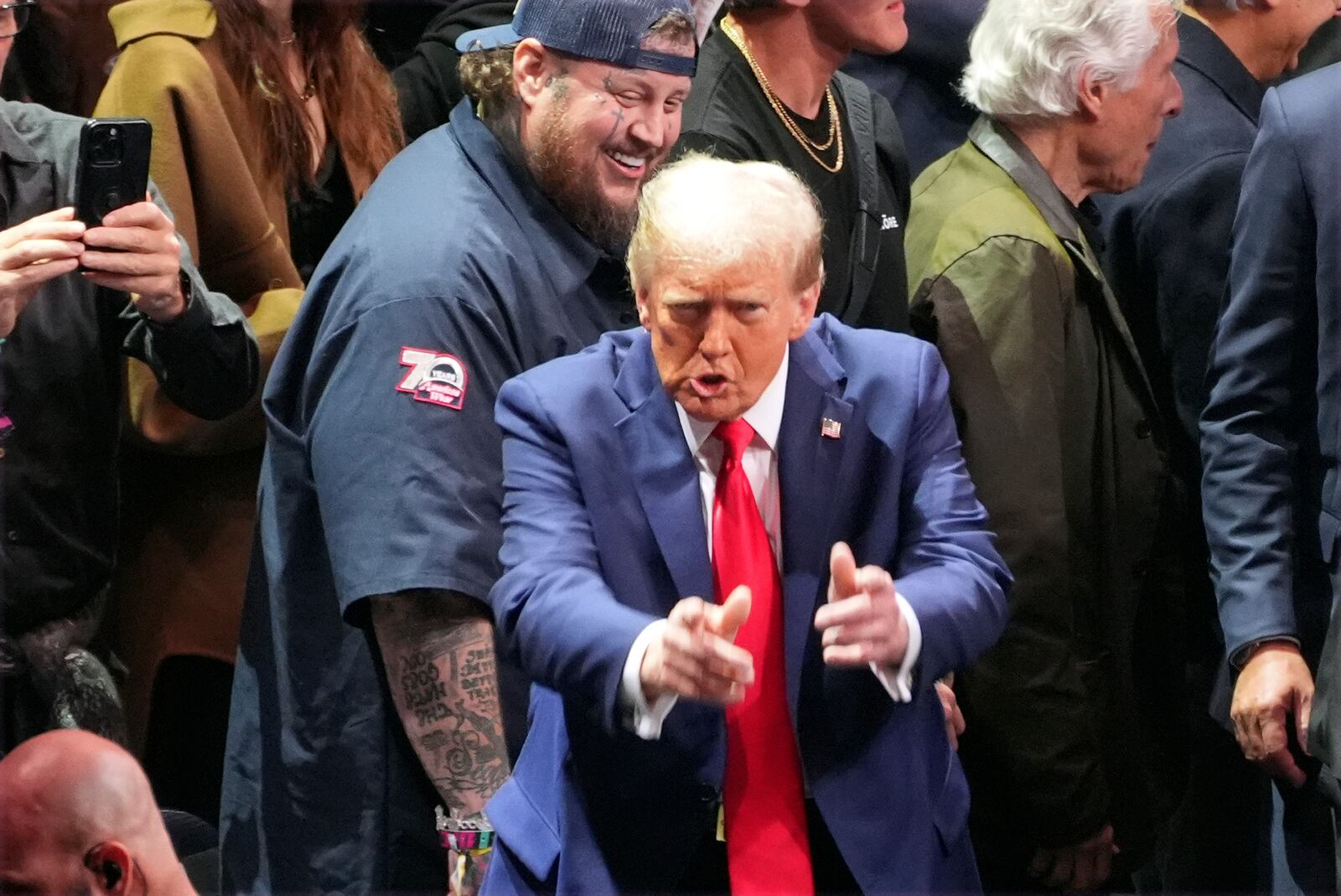 President-elect Donald Trump arrives at UFC 309 at Madison Square Garden, Saturday, Nov. 16, 2024, in New York. (AP Photo/Evan Vucci)