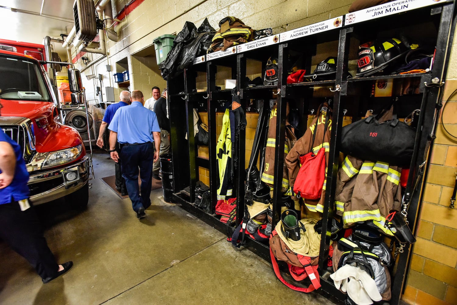 City council and officials tour Middletown fire stations