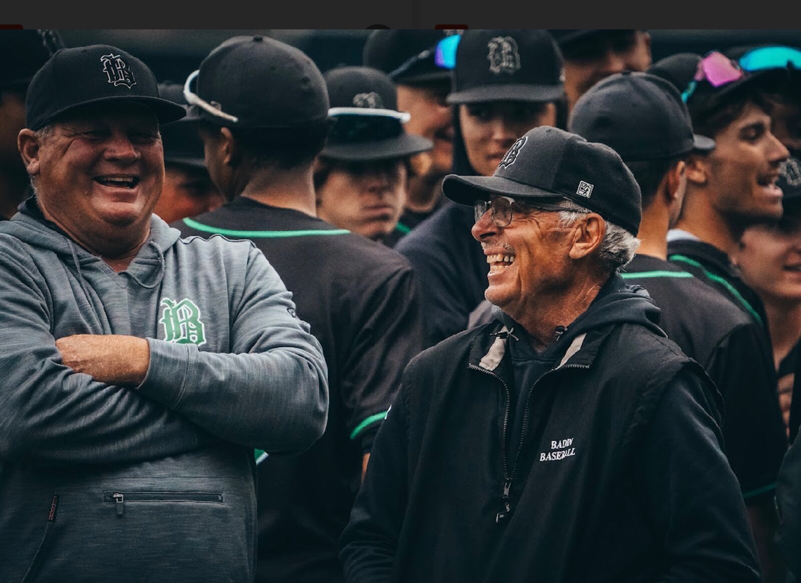 Badin High School baseball assistant coaches Mark Maus (left) and RIck Kunkle. Matt Grimes/Headlines