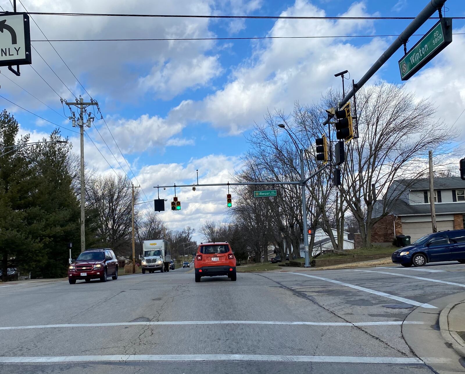 The city of Fairfield will replace 5,700-plus feet of decades-old water main along Resor and Winton roads will cost nearly $1 million to be replaced. Pictured is the intersection of Winton and Resor roads. The water main will be replaced on Resor Road from Augusta Boulevard to Sigmon Way, and on Winton Road from Resor to Mack roads. MICHAEL D. PITMAN