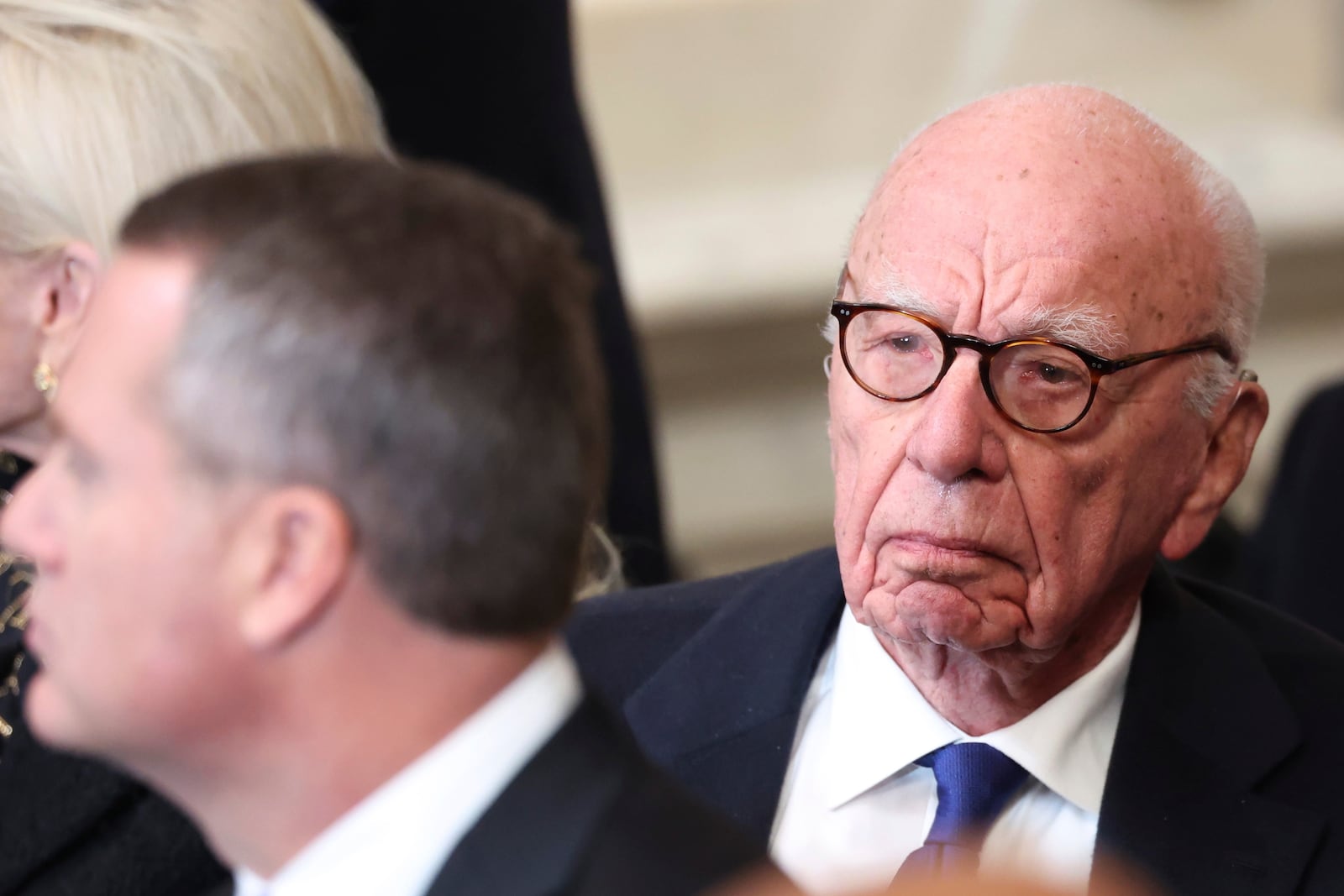 Rupert Murdoch sits before the 60th Presidential Inauguration in the Rotunda of the U.S. Capitol in Washington, Monday, Jan. 20, 2025. (Kevin Lamarque/Pool Photo via AP)