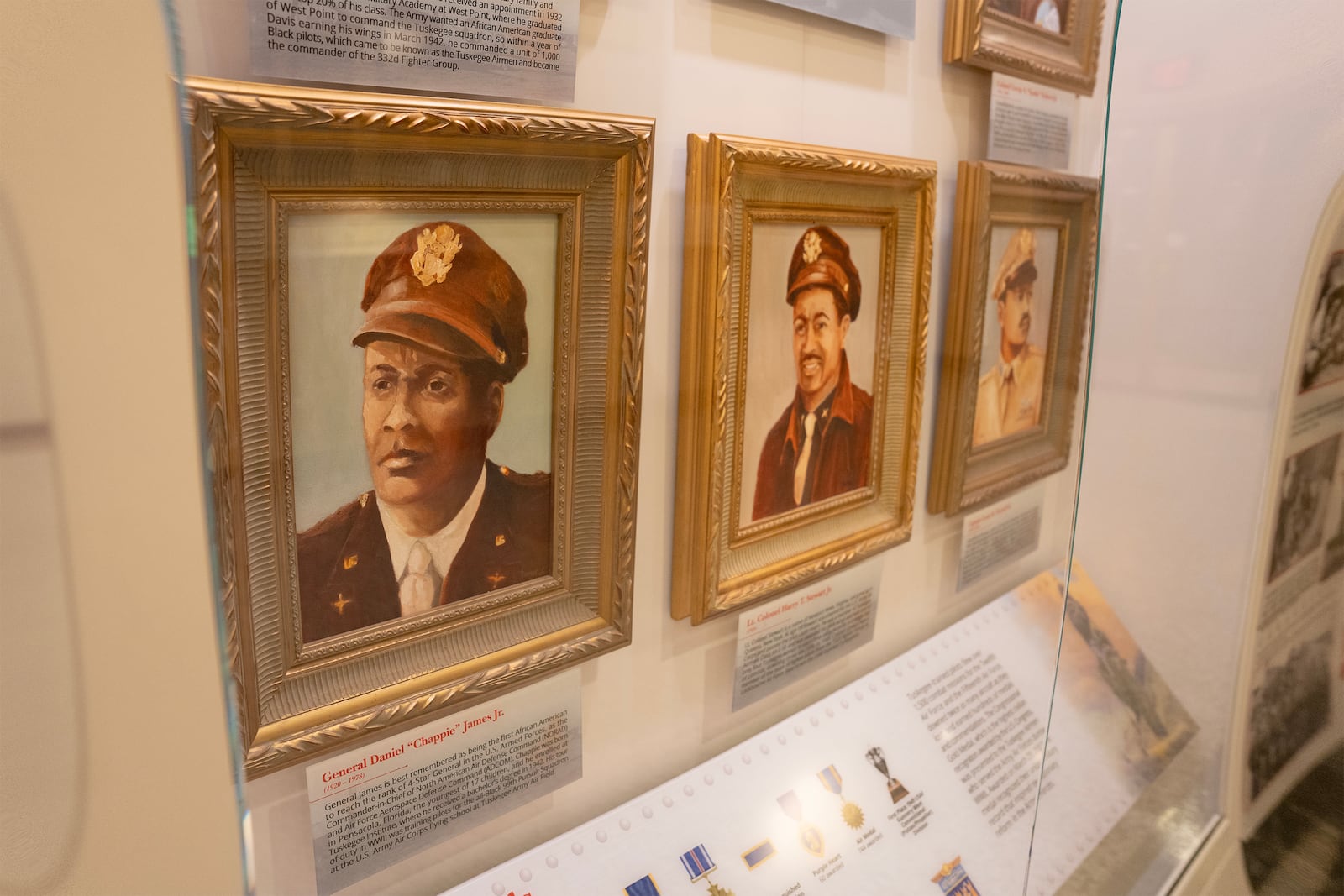 Five original oil portraits of the Tuskegee Airmen on permanent display at the Supreme Court of Ohio's Visitor Education Center were painted and donated to the Court in 2008 by Ohio artist Robert Tanner Sr. CONTRIBUTED