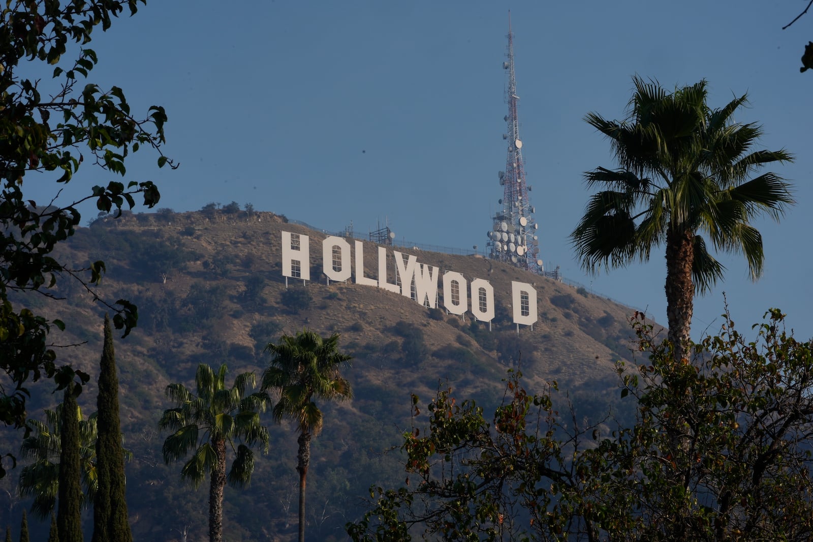 The Hollywood Sign is seen in Los Angeles, Thursday, Jan. 9, 2025. (AP Photo/Damian Dovarganes)