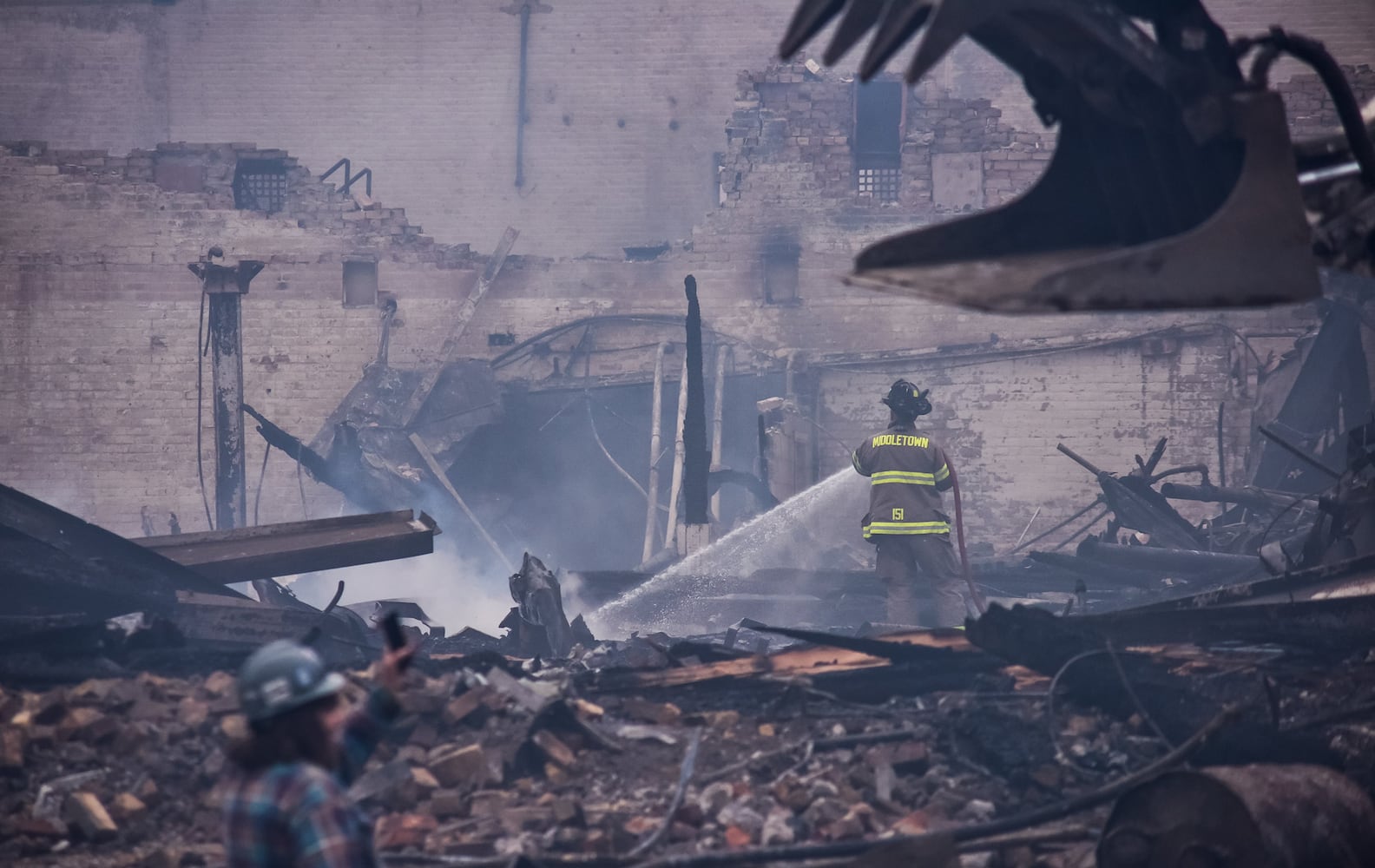 PHOTOS: Aftermath of huge New Year’s Day warehouse fire in Middletown