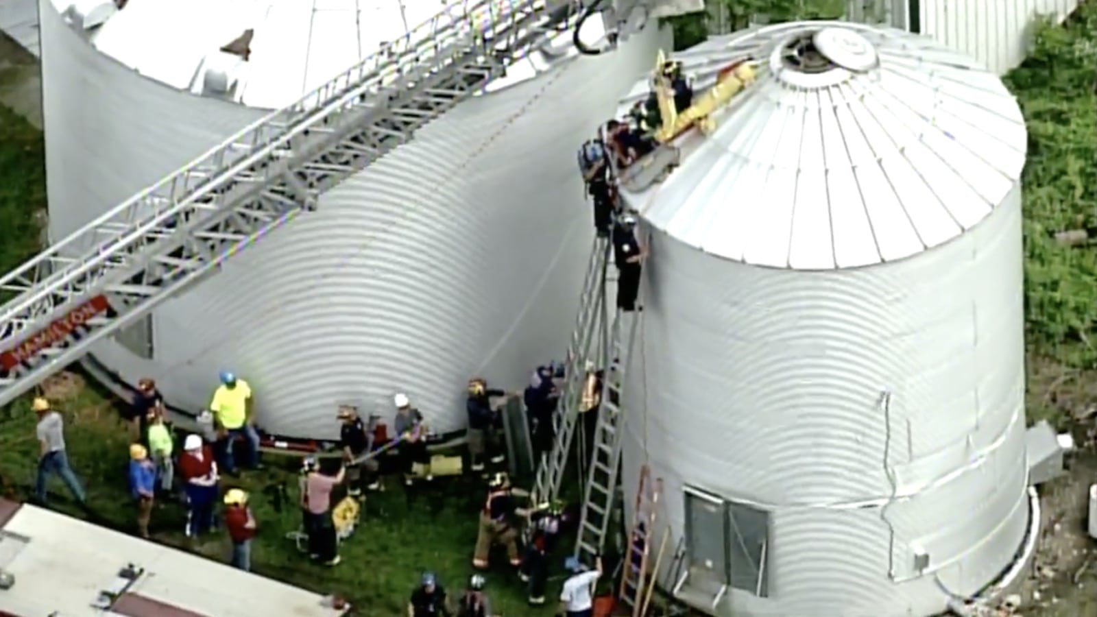 Jay Butterfield was trapped for nearly three hours in a silo in Ross Twp. WCPO/PHOTO