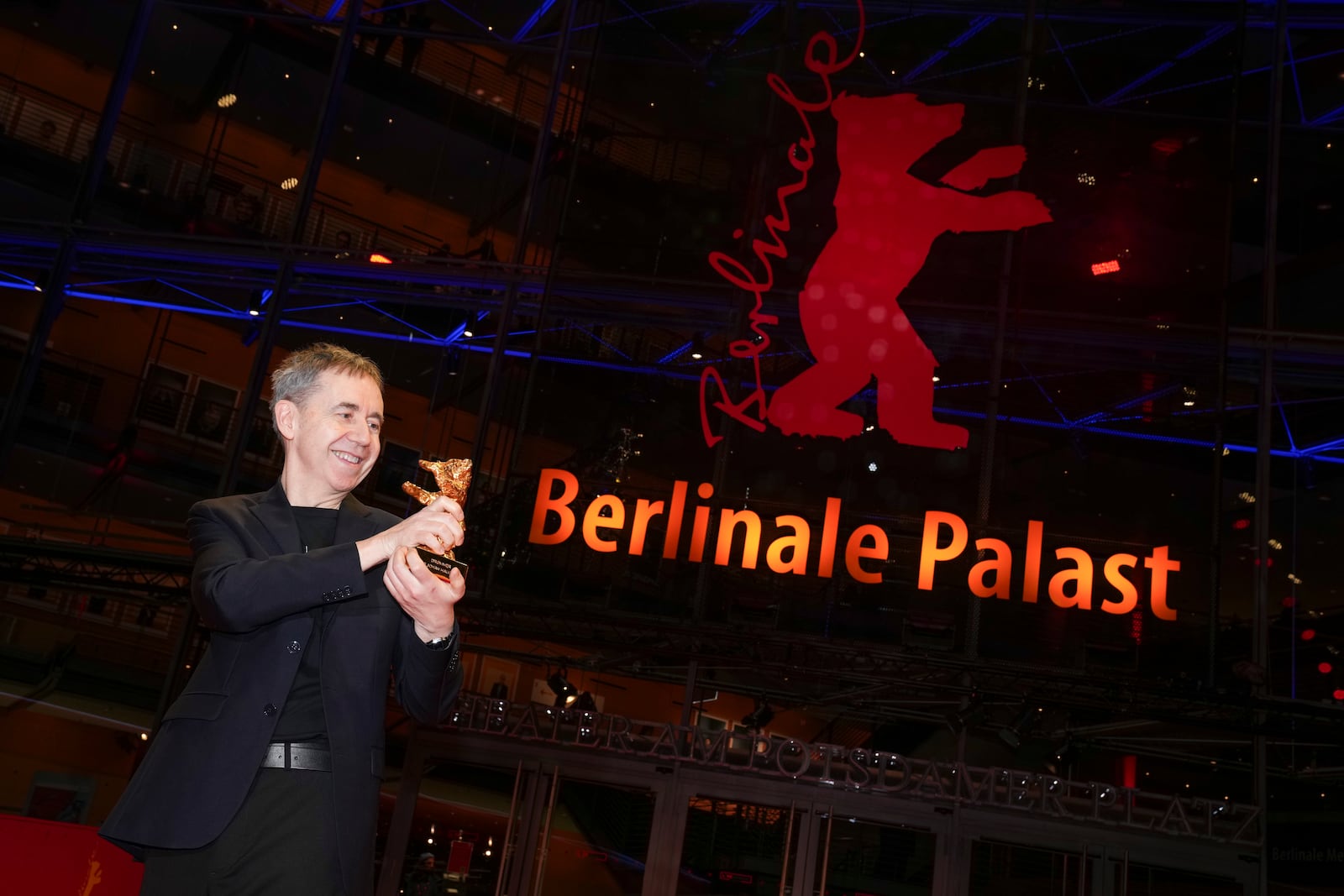 Dag Johan Haugerud, winner of the Golden Bear for best film for 'Dreams (Sex Love)', poses for photographers at the winners photo call during the International Film Festival, Berlinale, in Berlin, Saturday, Feb. 22, 2025. (Photo by Scott A Garfitt/Invision/AP).