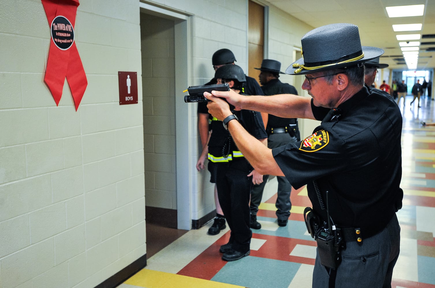 Active shooter training at Ross Middle School