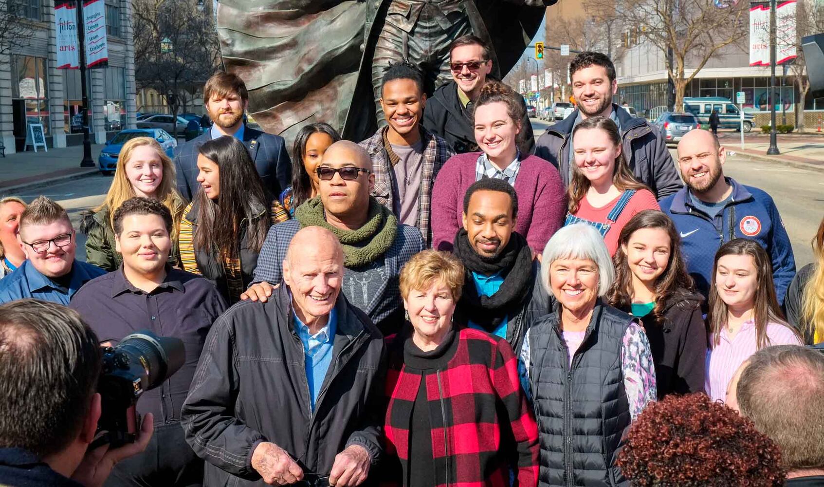 PHOTOS: Downtown Hamilton celebrates ‘Hamilton’ musical actors’ visit to Alexander Hamilton statue