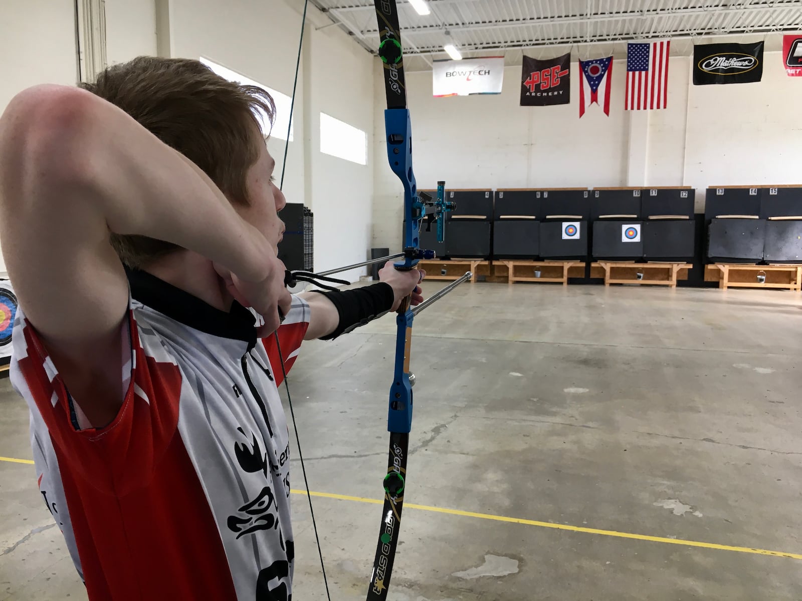 Fairfield High School senior Reid Garrity recently used his archery sharpshooting skills to win his third consecutive national title. The 18-year-old Garrity, who says he has been an archer for half his life, is also a National Honors Society student and is headed to Purdue University after graduation this spring. (Photo By Michael D. Clark/Journal-News)