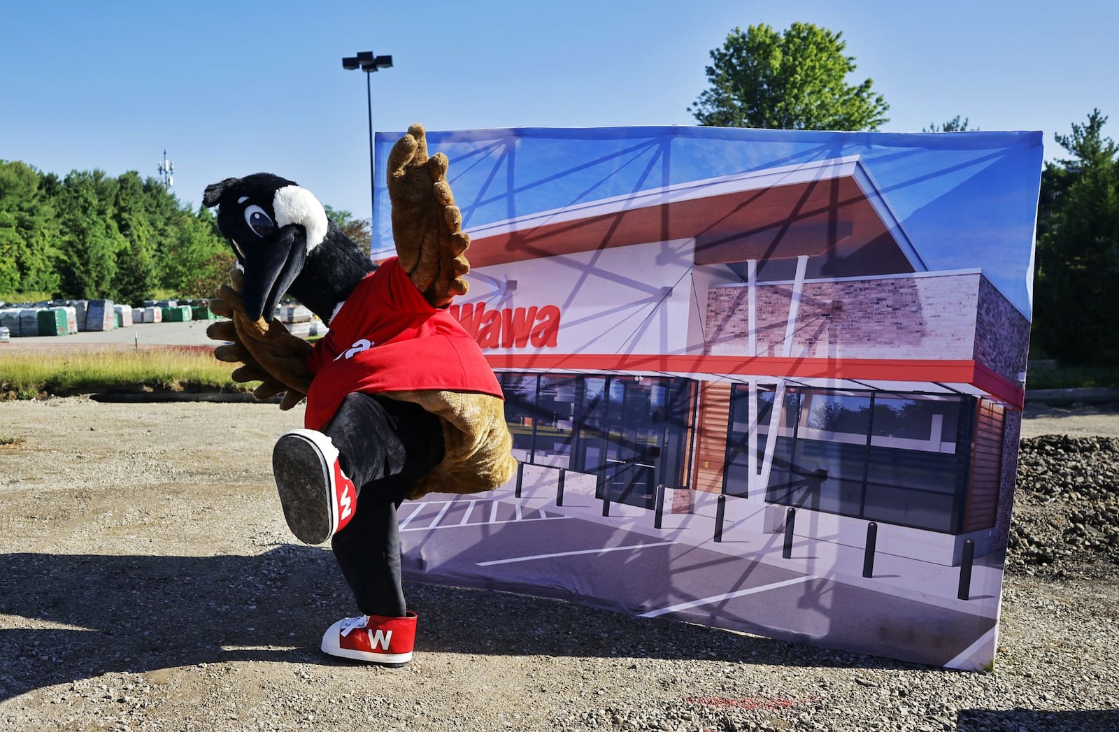 Wawa hosted a groundbreaking event to officially launch construction of its first store in Ohio at 5308 Fields Ertel Road in Deerfield Township Thursday, June 6, 2024. NICK GRAHAM/STAFF