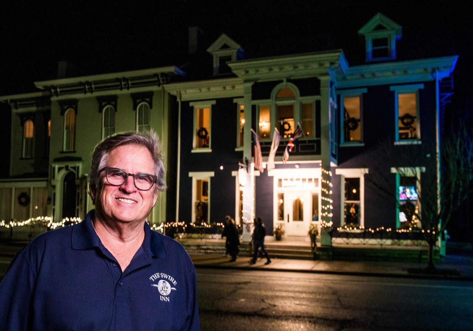 Owner John Langhorne stands in front of The Swire Inn that is now open on Main Street in Middletown offering a variety of English pub style food, wine, beer and cocktails. NICK GRAHAM/STAFF