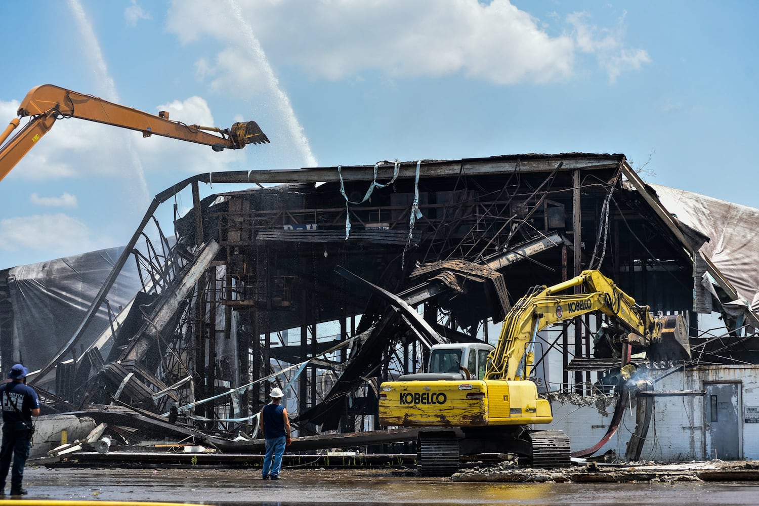 Aftermath of massive warehouse fire in Hamilton