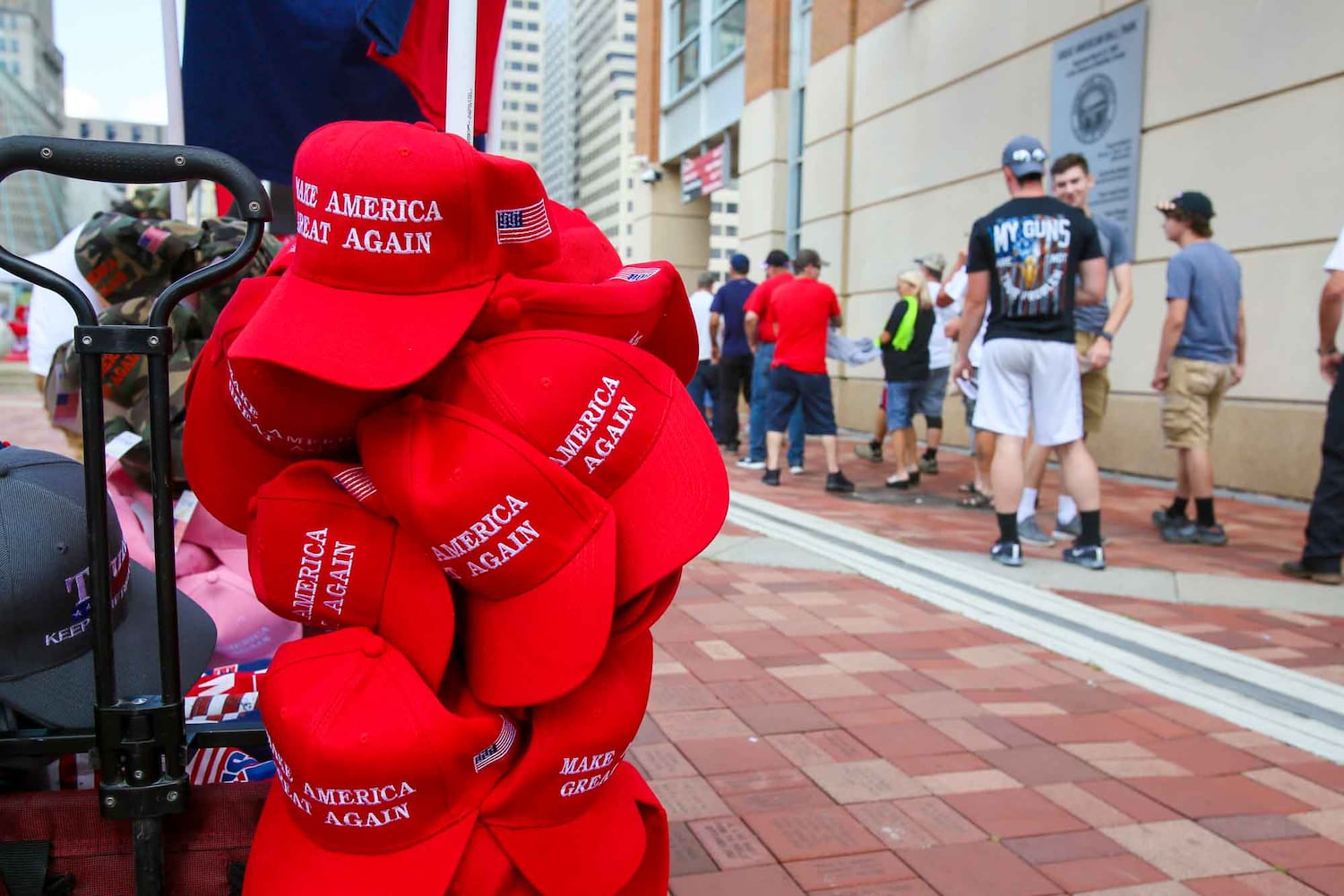 PHOTOS Crowd arrives for President Donald Trump rally in Cincinnati