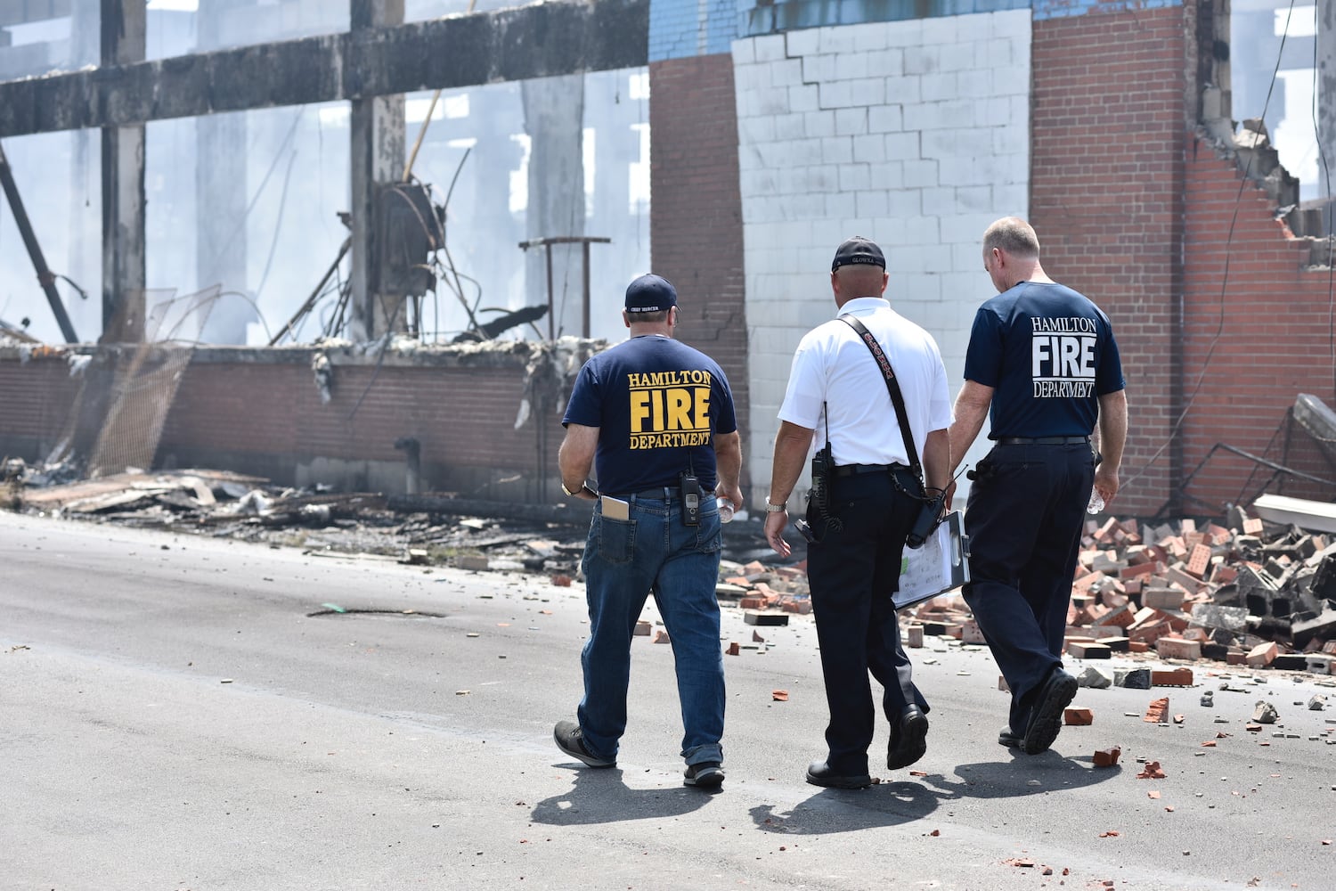 PHOTOS: Crews battle massive warehouse fire in Hamilton