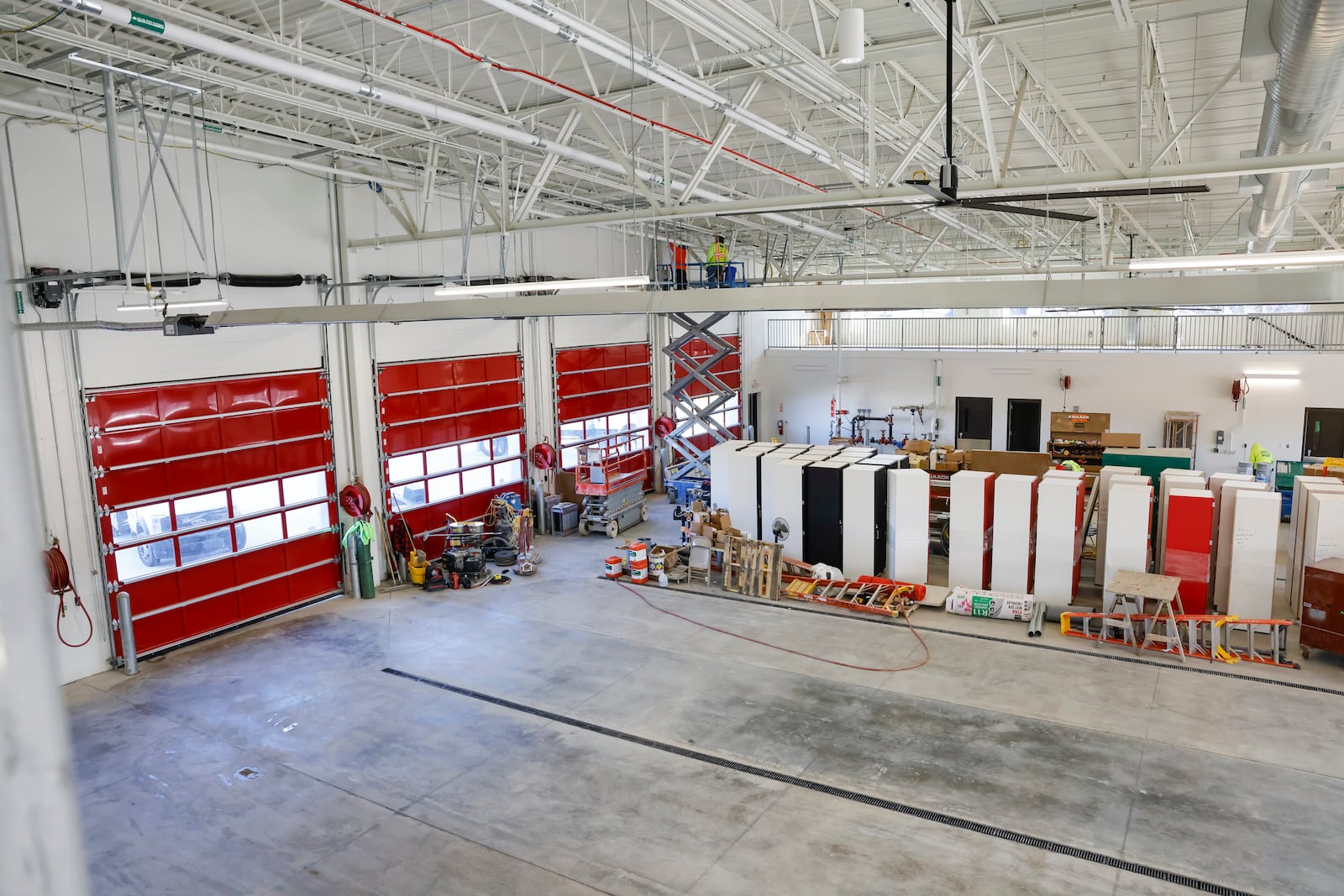 Construction continues on the new Middletown Division of Fire headquarters Station 83 Thursday, Jan. 2, 2025 on Yankee Road in Middletown. This station and station 82 on Ohio 122 east of I-75 will be the first of the four new fire stations to be completed. NICK GRAHAM/STAFF