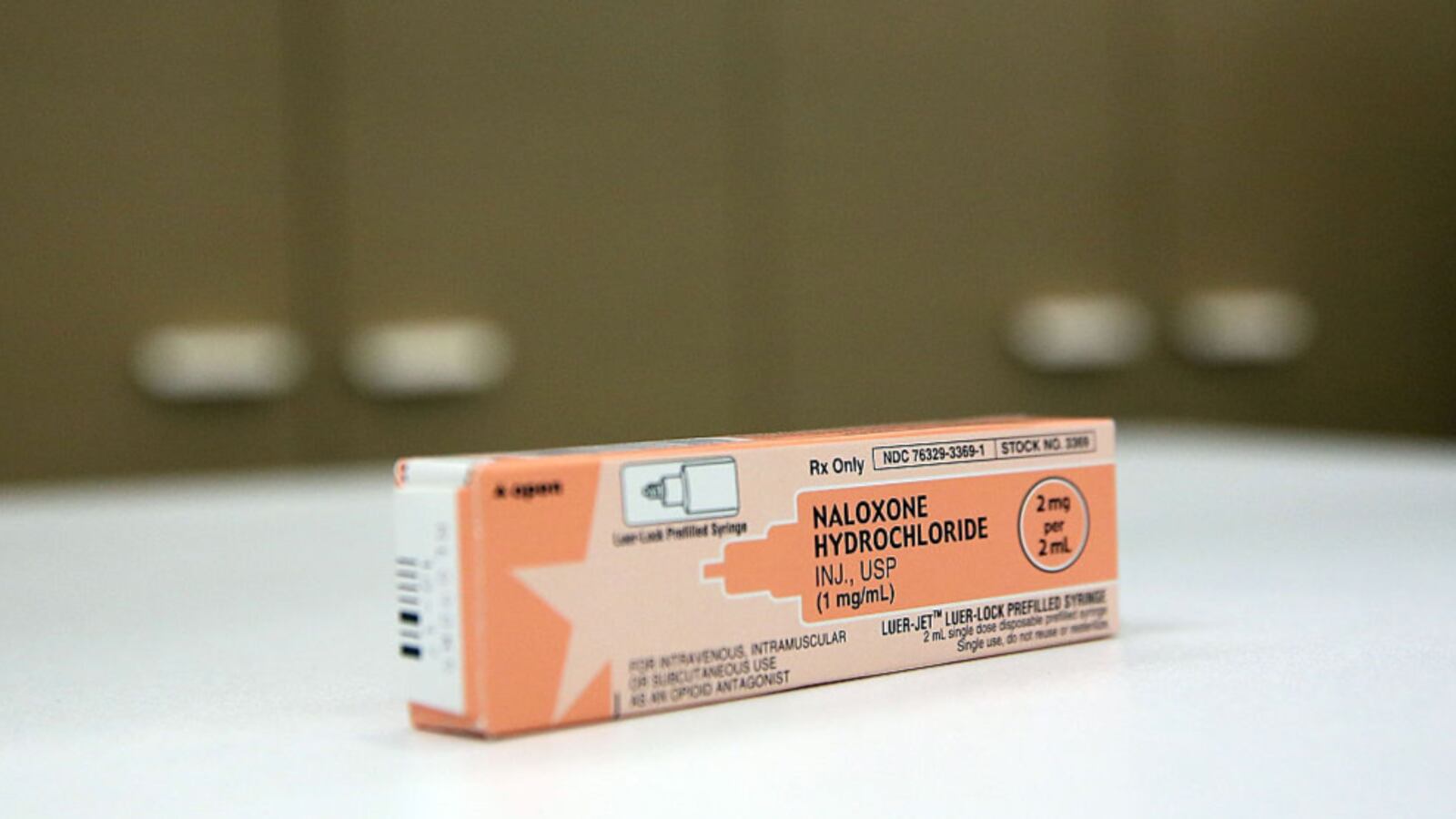 NEW YORK, NY - FEBRUARY 02:  A box of the overdose antidote Naloxone Hydrochloride sits on a counter at a Walgreens store on February 2, 2016 in New York City.