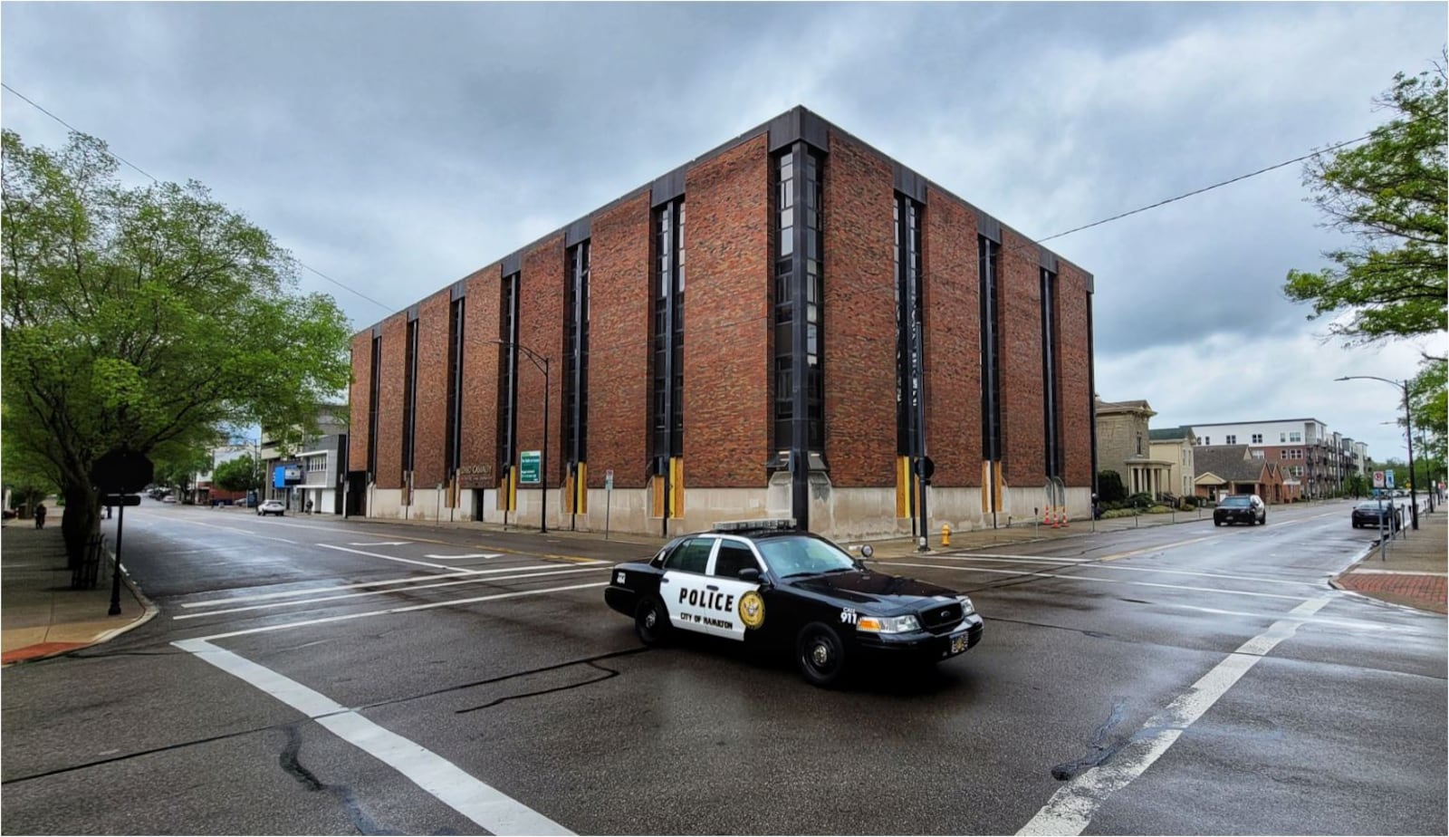 This building Third and Dayton streets, formerly an Ohio Casualty printing building is finding new life, as home to HDLNS, short for Headline Sports, which creates sports-branded apparel and products with company logos. It will open at the new location May 17. NICK GRAHAM/STAFF