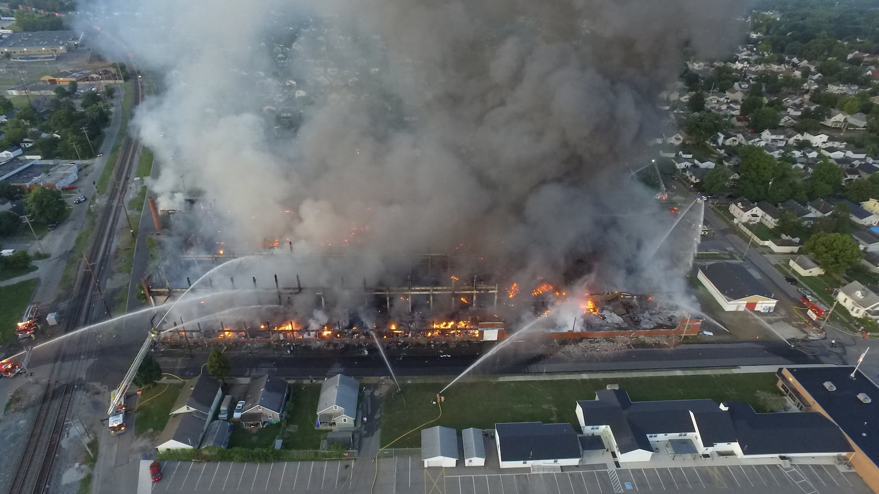 PHOTOS: Crews battle massive warehouse fire in Hamilton