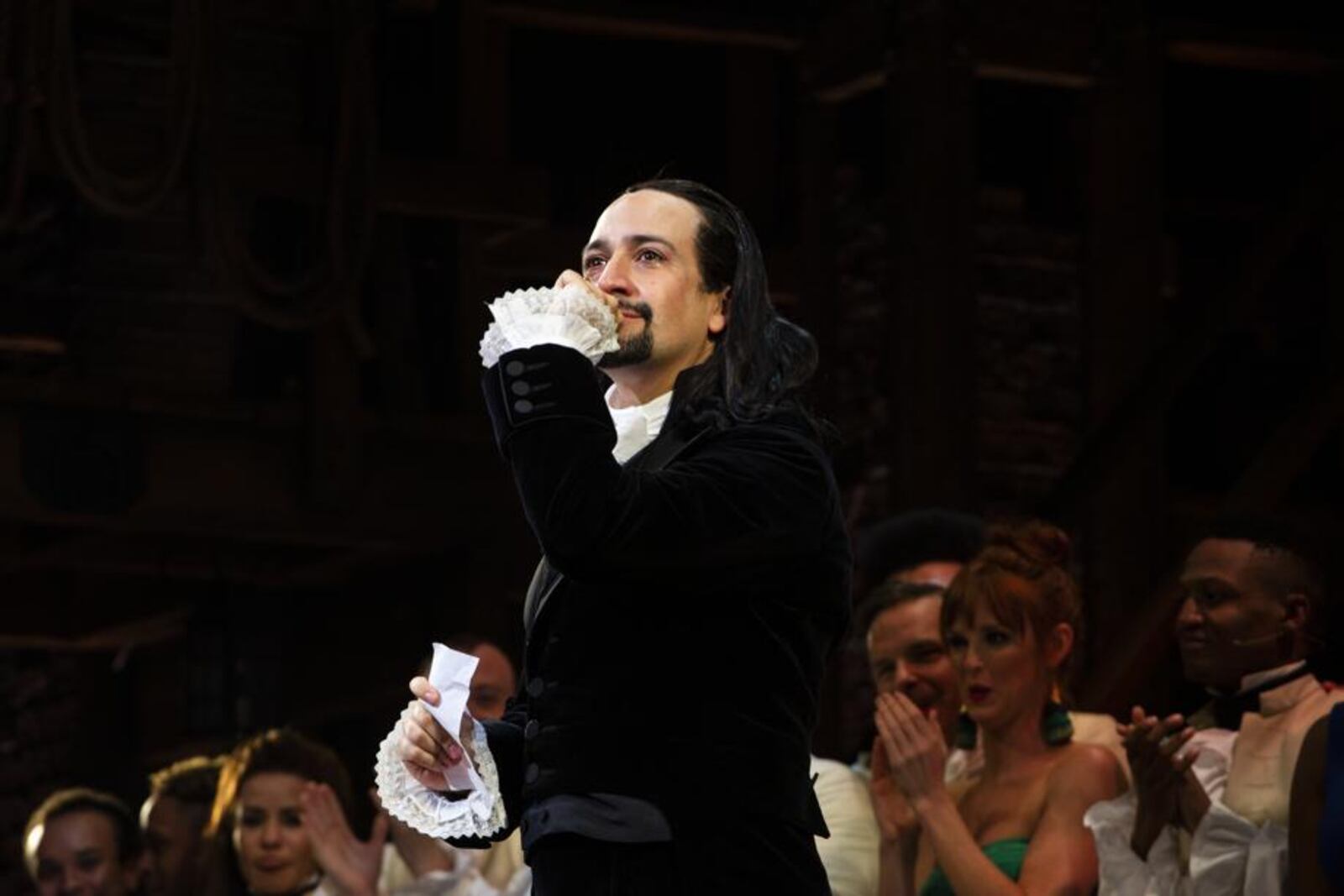 Lin-Manuel Miranda after resuming the title role in “Hamilton” on the opening-night of a 17-day run in San Juan, Puerto Rico, Jan. 11, 2019. With the island still facing chronic economic challenges and political turmoil amid the devastation of Hurricane Maria, Miranda hopes the run will call attention to Puerto Rico’s needs, and its riches. NEW YORK TIMES