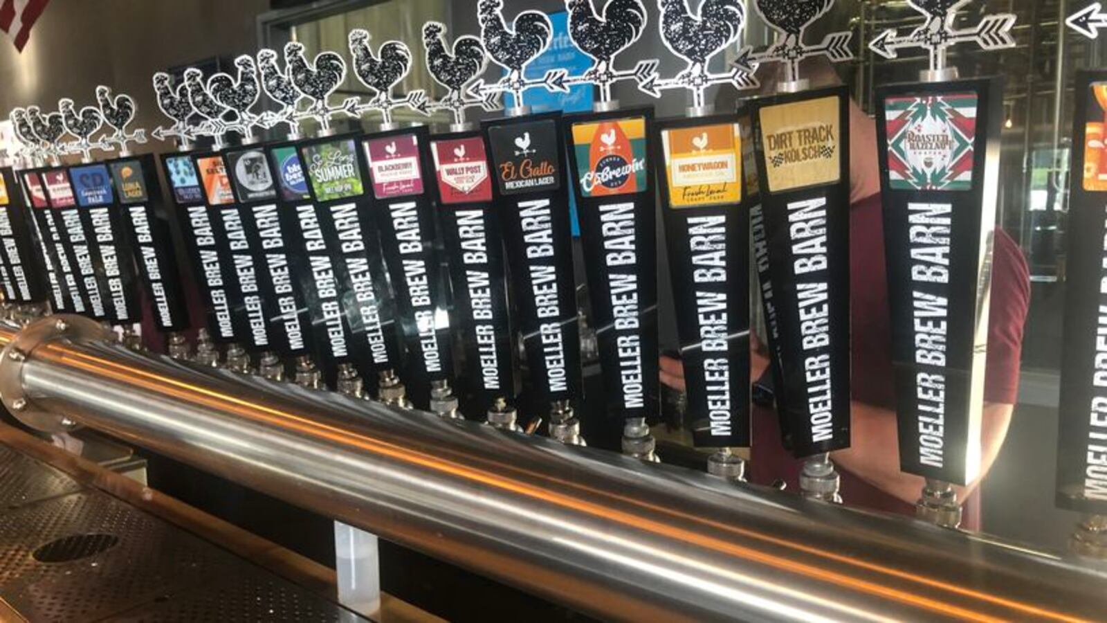 The Moeller Brew Barn opened Wednesday, Sept. 14, in Monroe with a taproom and beer garden at the former location of the Rivertown Brewery & Barrel House. More than 22 beers will be on tap at any given time, including new beers brewed on site and established Moeller favorites. RICK MCCRABB / STAFF