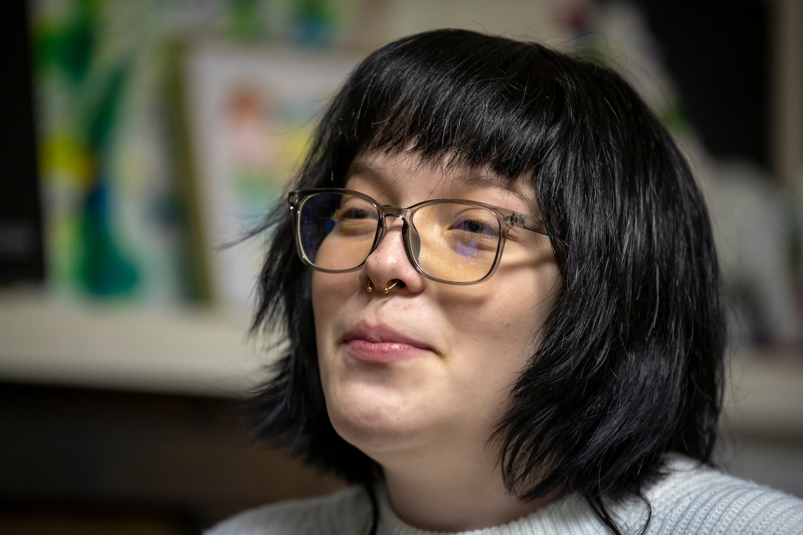 Emiliana Edwards, 18, former patient of pediatric endocrinologist Dr. Hector Granados speaks during an interview in El Paso, Texas, Tuesday, Jan. 21, 2025. (AP Photo/Andres Leighton)