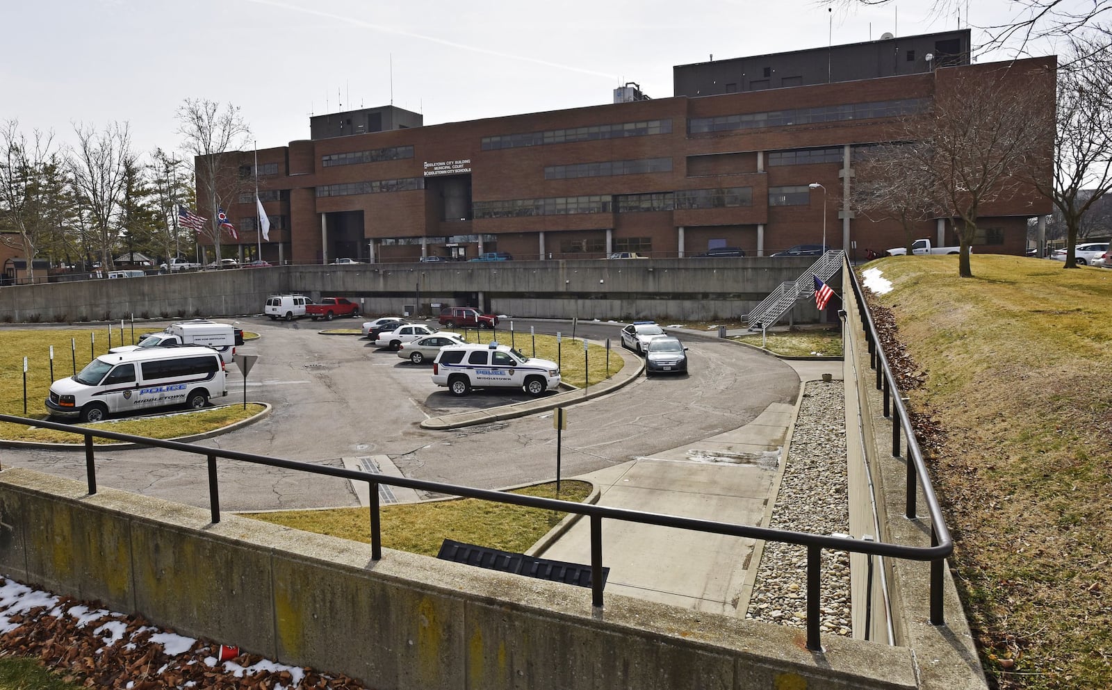 Ryan Holland, 39, of Hamilton, allegedly hanged himself in the Middletown City Jail (pictured) on March 23. He was taken off a ventilator on March 27 at Atrium Medical Center, his mother said. 