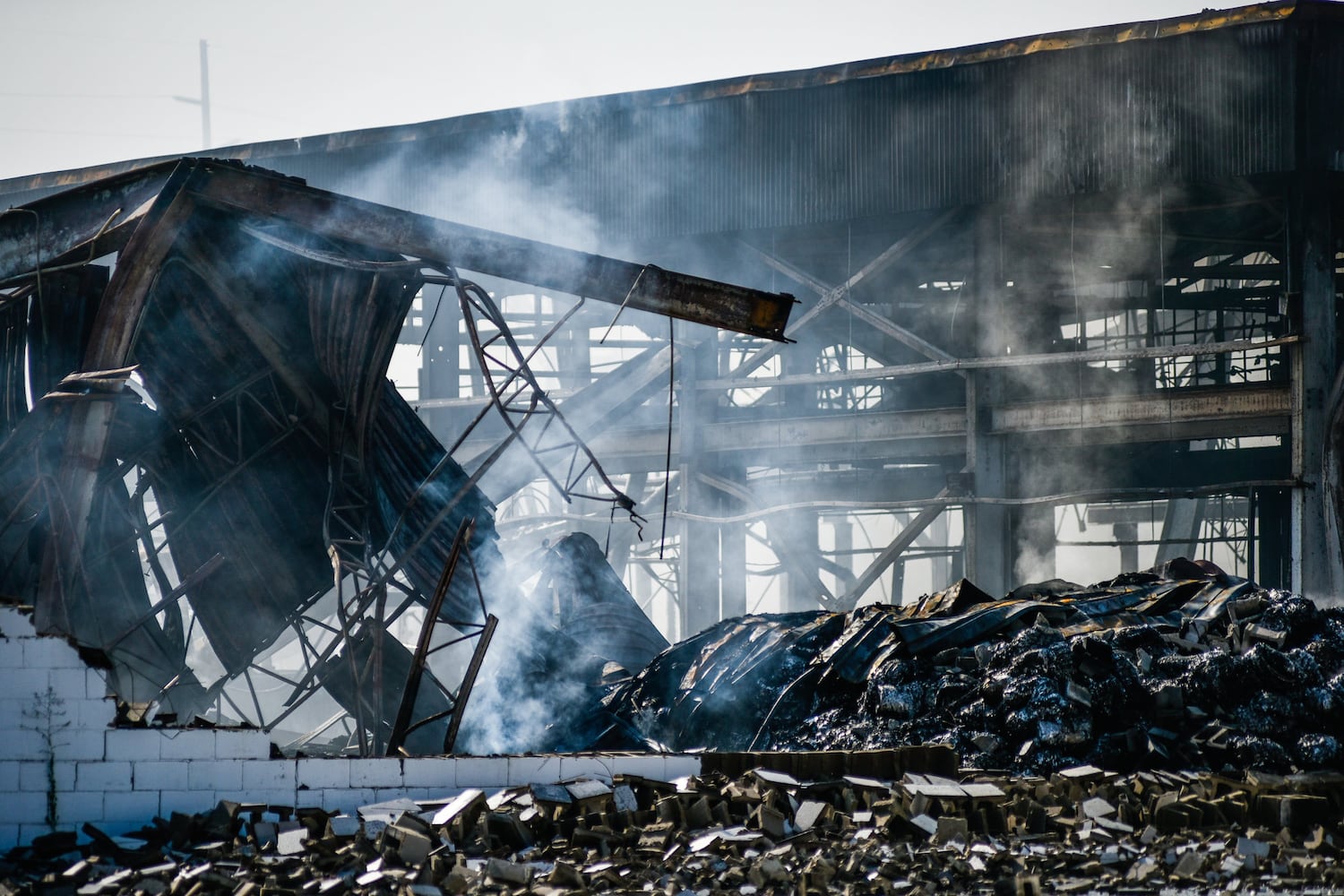 Aftermath of massive warehouse fire in Hamilton