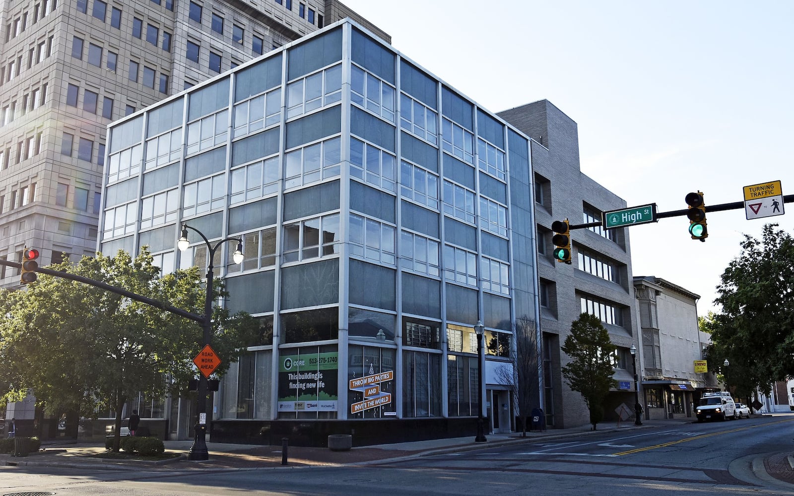 The former Fifth Third building on the corner of High Street and S. Third Street in Hamilton. 