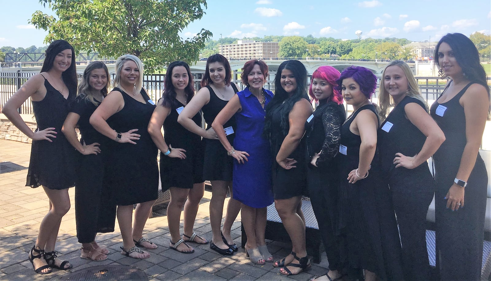 Kym McCaughey, owner of The Main Look hairstyling and beauty salon, was honored Tuesday, Aug. 28, 2018, as Greater Hamilton Chamber of Commerce’s Small Business Person of the Year. Pictured are The Main Look's "salon family," including Kodi Adams, Mina Reyes, B.Nicole Bonnert, Miranda Brown, Nikki Carmack, Kym McCaughey, Brittany Lewallen, Sofia Ricalde, Delia Rubio, Amanda Dawson, Brittany Shelton. Not pictured are Gabby Smith, Hailey Childs, Sidney Lang and Maggie Adams.